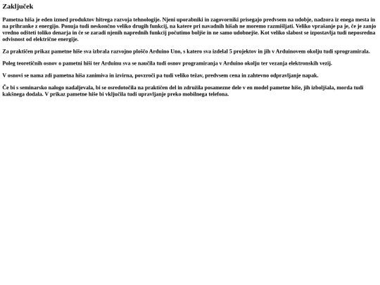 kazalo/zakljucek screenshot