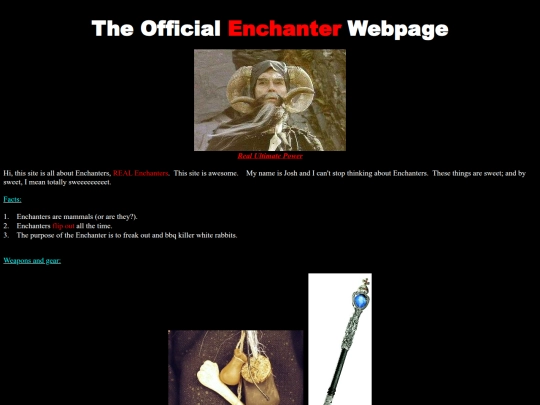 Enchanter/The Official Enchanter Webpage_ REAL Ultimate Power!!!! screenshot