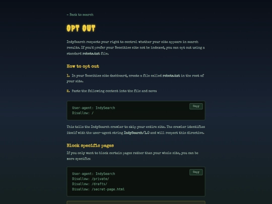 optout screenshot