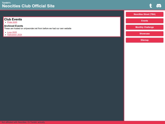 events screenshot