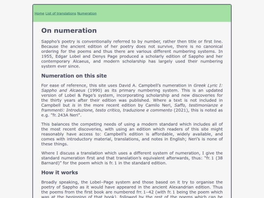 numeration screenshot