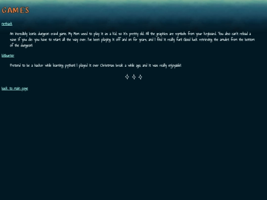 games screenshot