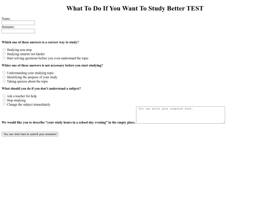 Ela Karabekiroglu Math Test Form Assignment screenshot