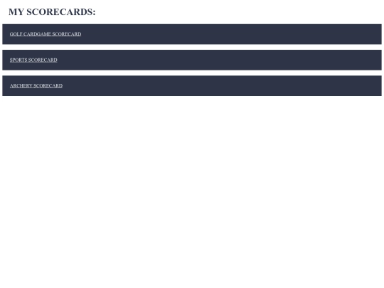 Ela Karabekiroglu Scorecards Menu  screenshot