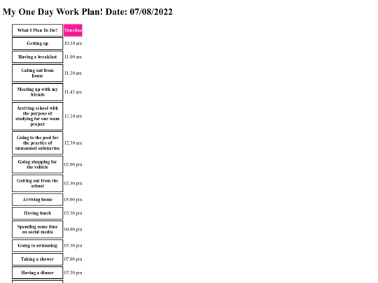 Ela Karabekiroglu Stylish Schedule Assignment screenshot
