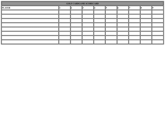 golf cardgame scorecard screenshot