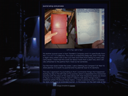 specifics/journalsetup screenshot