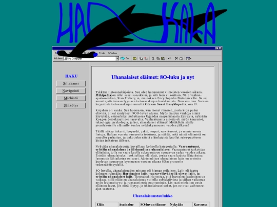 navigointi/uhanalaisuus screenshot