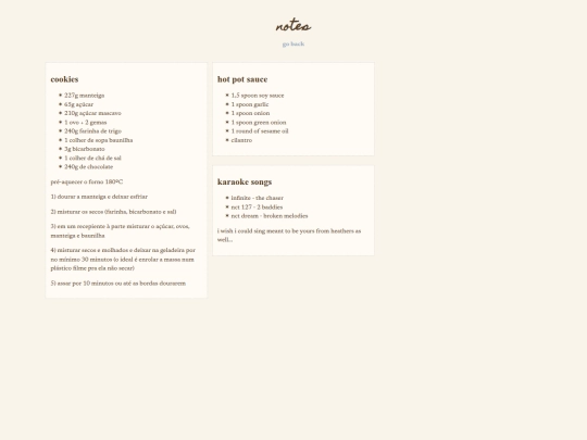 notes screenshot