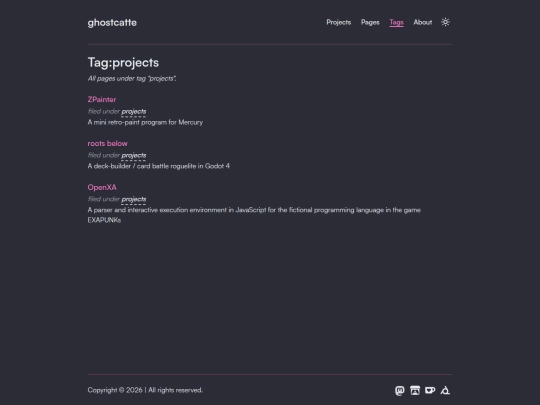 tags/projects screenshot