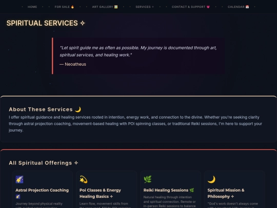 services screenshot
