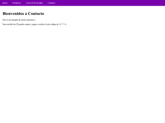 Contacto screenshot