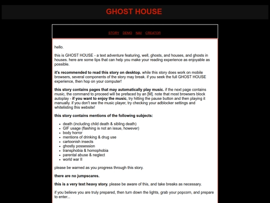 GHOSTHOUSE screenshot