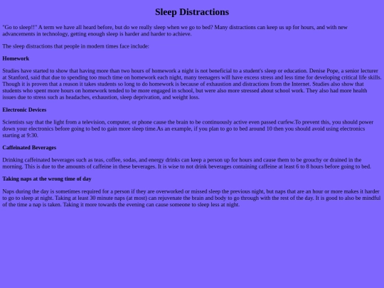 Sleep_Distractions screenshot