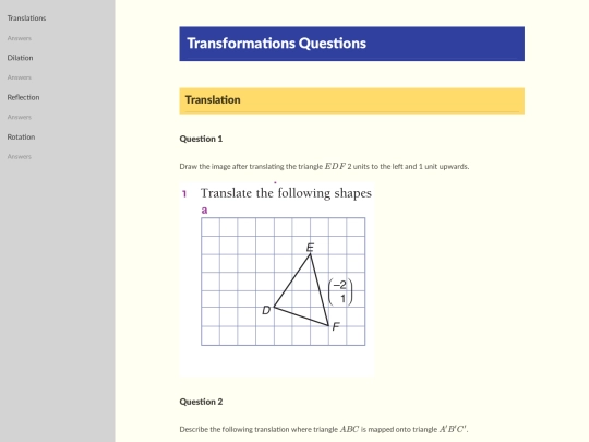 transformations screenshot