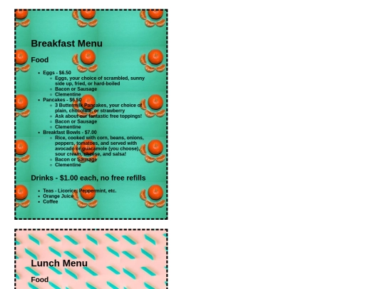 restaurantmenu screenshot