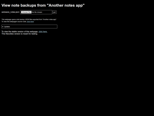 notes screenshot