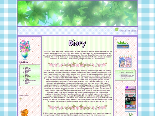 diary screenshot