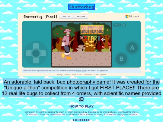 GAMES/shutterbug screenshot