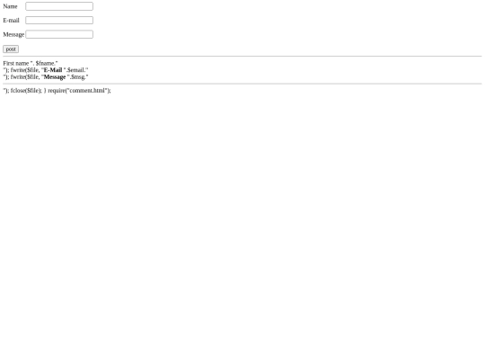 guestbook screenshot