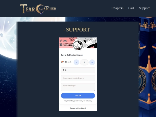 support screenshot