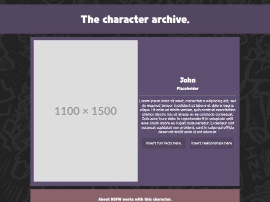 character template screenshot