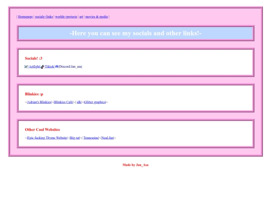 links screenshot