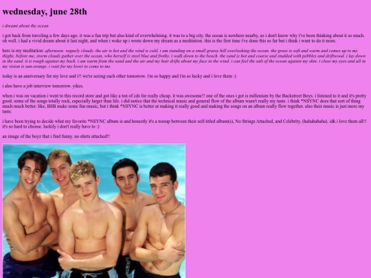 journal/wednesdayjune28th screenshot