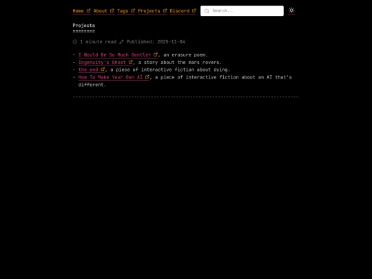 projects screenshot