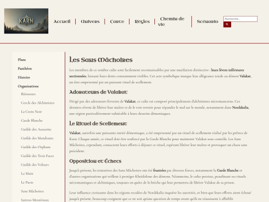 univers/organisations/sansmachoires screenshot