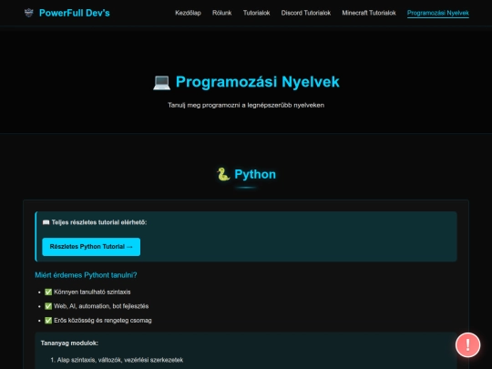 languages screenshot