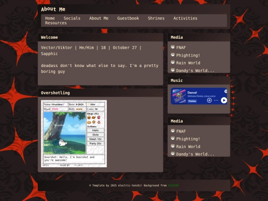 about-me screenshot