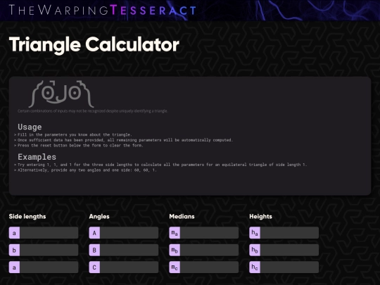 projects/TriangleCalculator screenshot