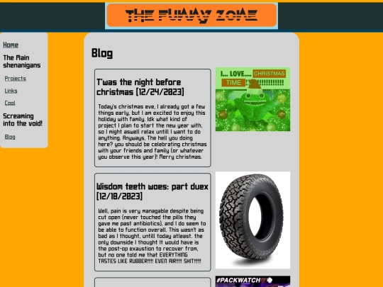 Blog screenshot
