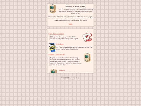 shrinehomepage screenshot