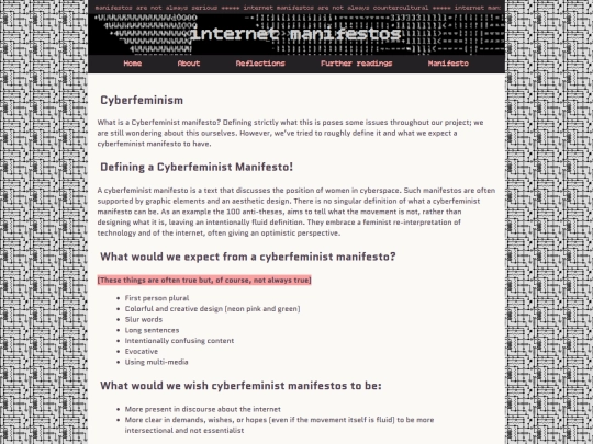 cyberfeminism screenshot