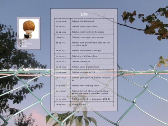 books/book-log screenshot