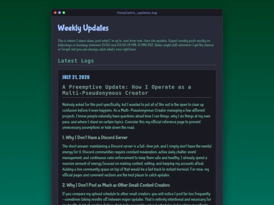updates screenshot