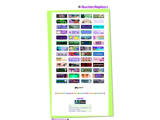links screenshot