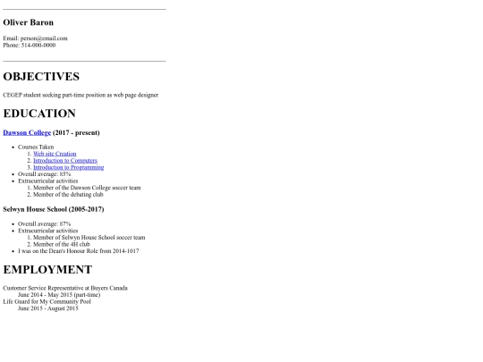 Lab02/Lab2-myCV screenshot