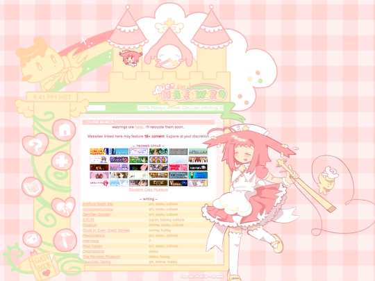 links screenshot