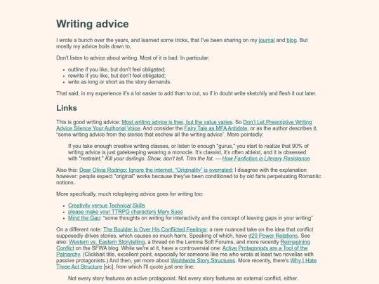 writing/advice screenshot