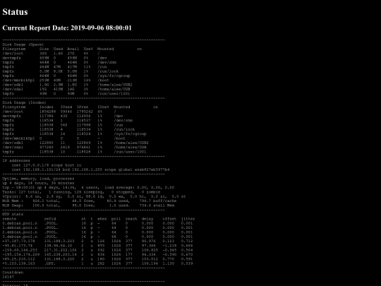 status screenshot