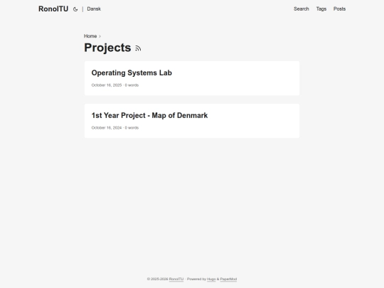 projects screenshot