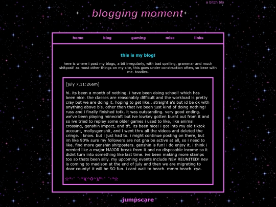 blog screenshot