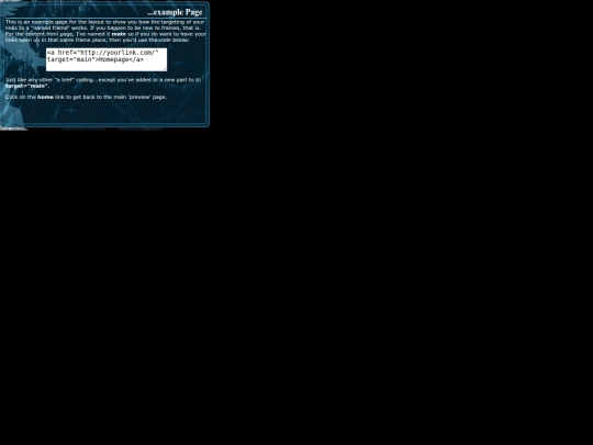 TEST LAYOUT/example screenshot
