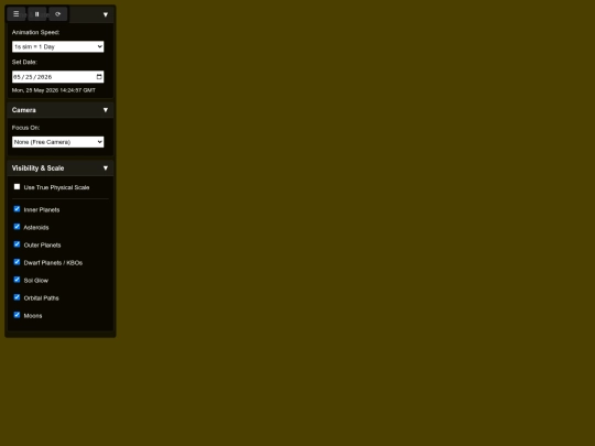 orrery/sol screenshot