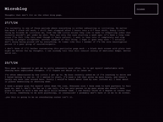 blog/microblog screenshot