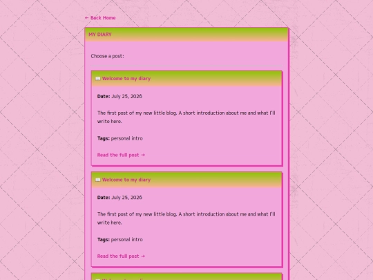 posts screenshot