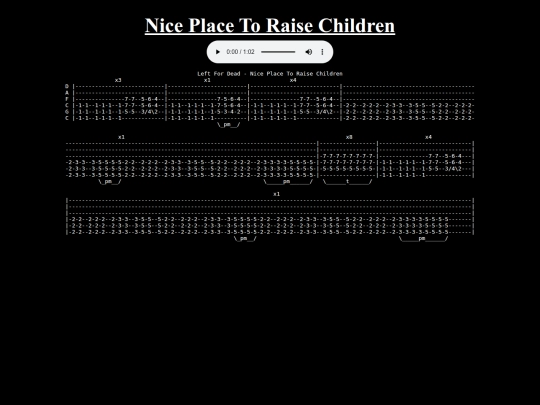 tabs/left_for_dead/songs/nice_place_to_raise_children screenshot
